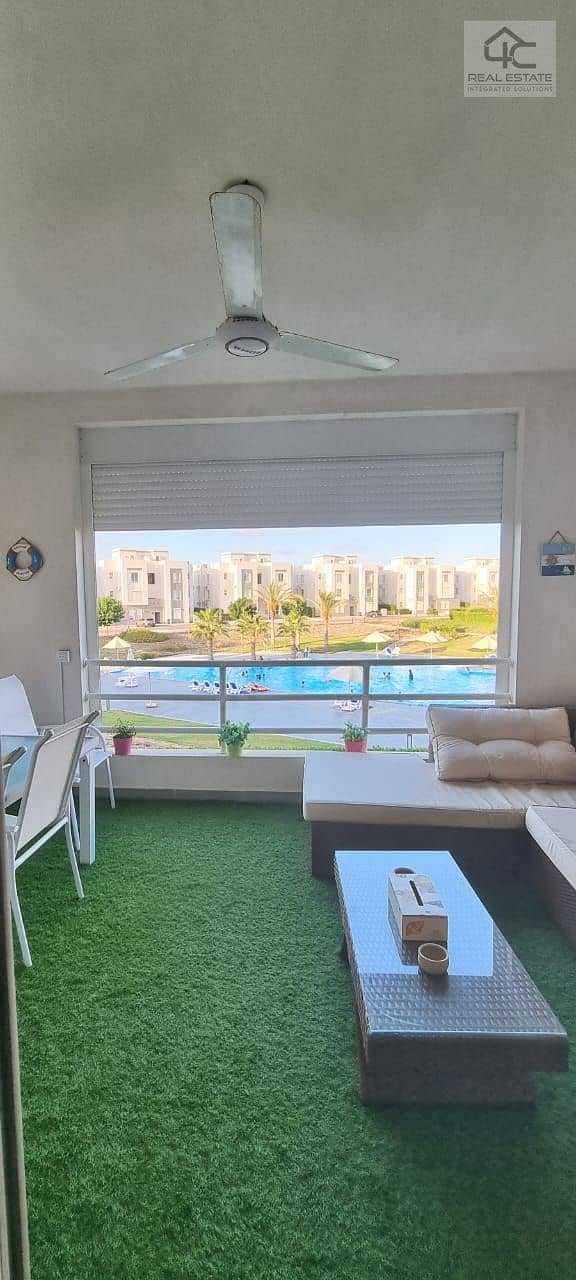 Fully finished chalet, ultra super luxury, fully air-conditioned chalet, 105 sqm, 2 nautical bedrooms   open view for sale in Amwaj Sabbour, North Coa 27