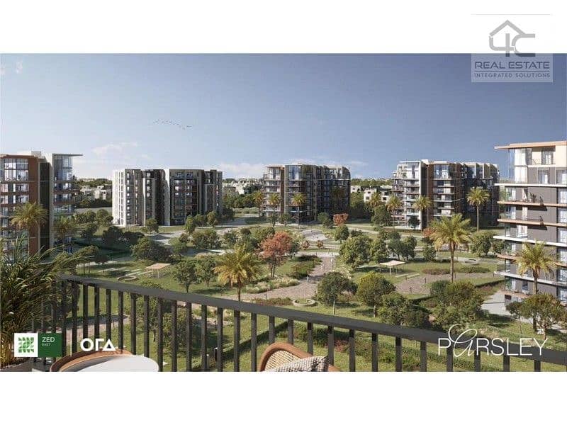 Apartment cornr for sale with open view landscape prime location with down payment and installments in zed east 0