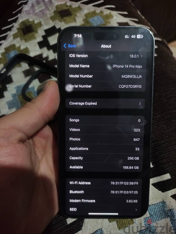 iphone 14 pro max 256G B100% 1