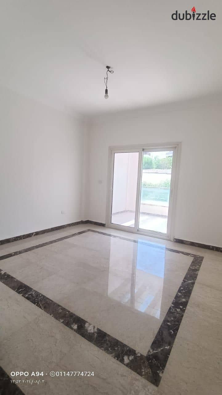 Twin opportunity, large space, at the lowest rental price on the market, with a very special view, in Qarnful Heights Compound, new Cairo 8