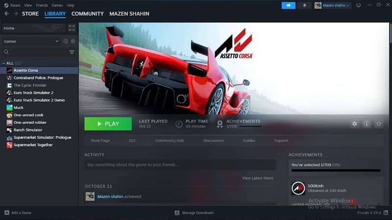 ASSETTO CORSA STEAM ACCOUNT 0