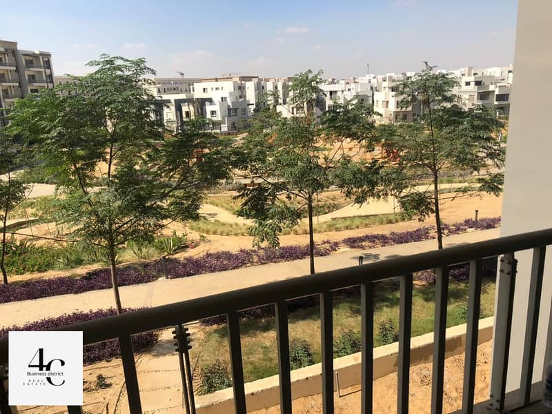 Lowest down payment for an apartment  145m two bedrooms, fully finished with installments best view in Hyde Park, Fifth Settlement 2