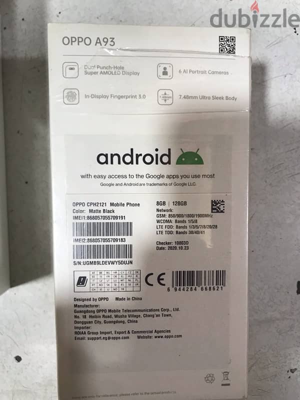 oppo A93 128g ram8 1