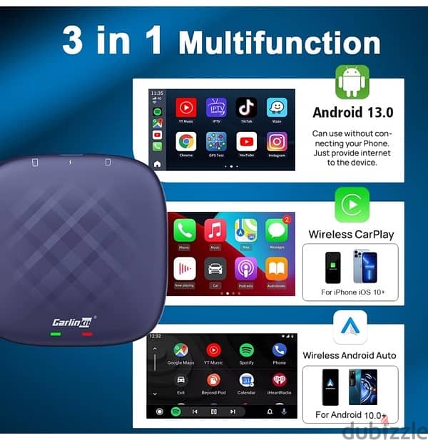 Carlinkit Android 13 CarPlay Ai Box Pro, 4GB+64GB 2