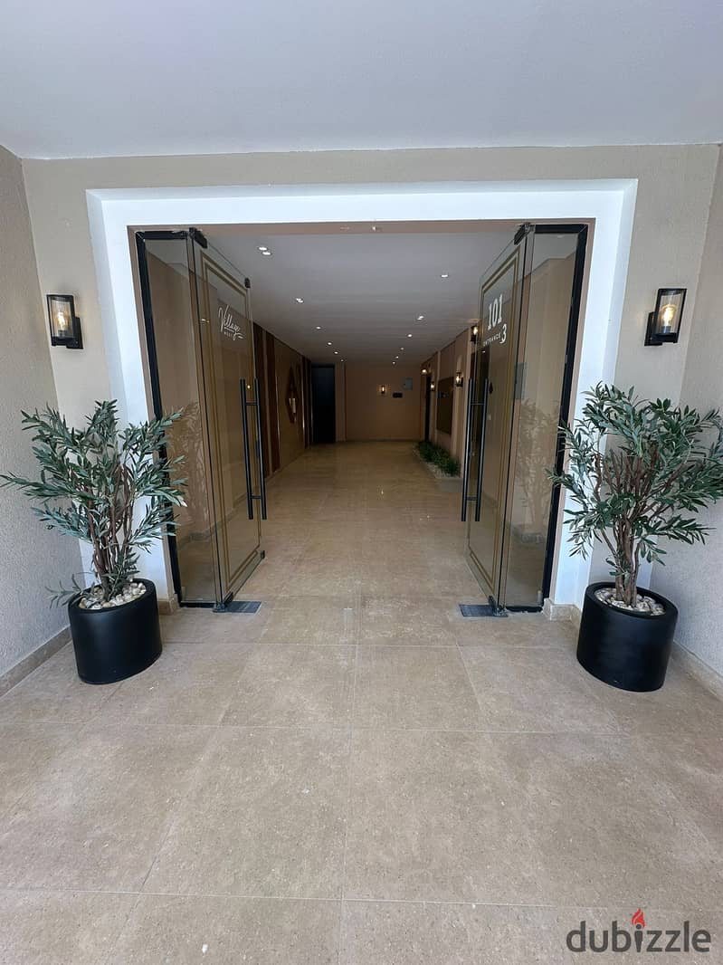 Immediate delivery apartment, finished, ultra super luxury, with air conditioners, in the heart of Sheikh Zayed, near Hyper1, in the Village West Comp 9