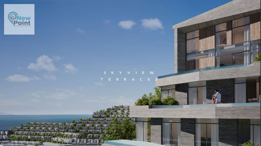 Invest at the lowest price and without down payment in Monte Galala Ain Sokhna, a chalet with a direct view of the sea and the lagoon, with installmen 4