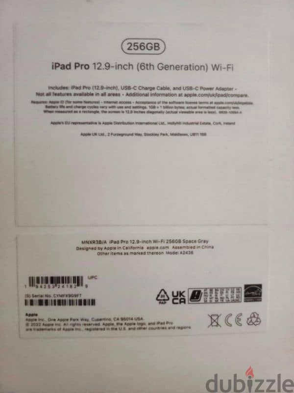 I Pad pro 6th gen 12.9 wifi 256g 1