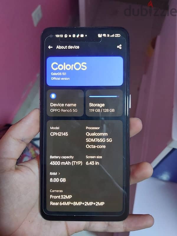 Oppo Reno 5 5g أوبو رينو بحالة ممتازة بحالة ممتازة 1