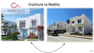 Opportunity, lowest price, villa for sale in Jefaira, Ras El Hekma, corner townhouse, first row, lagoon, 8-year installments 0