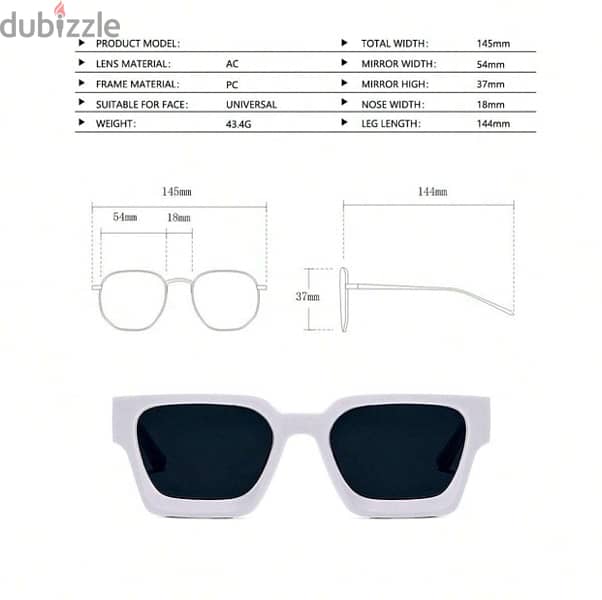 2024 Fashionable & Stylish Men's White Sunglasses 2