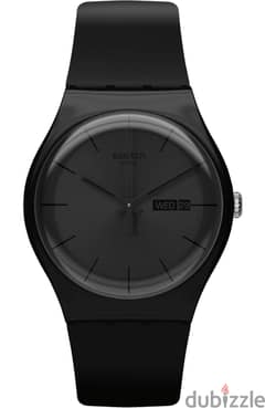 Swatch BLACK REBEL Watch  ساعة سواتش سويسري بلاك ريبيل 0