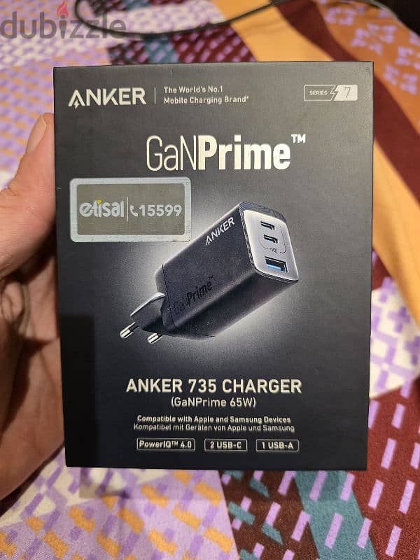 شاحن انكر ٦٥ واط anker prime 735 0