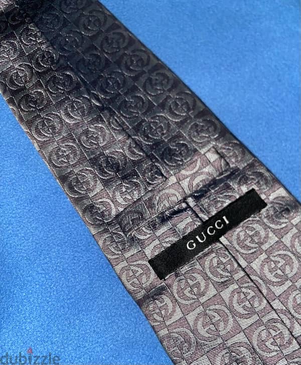 Vintage Gucci Monogram Silk Tie 1