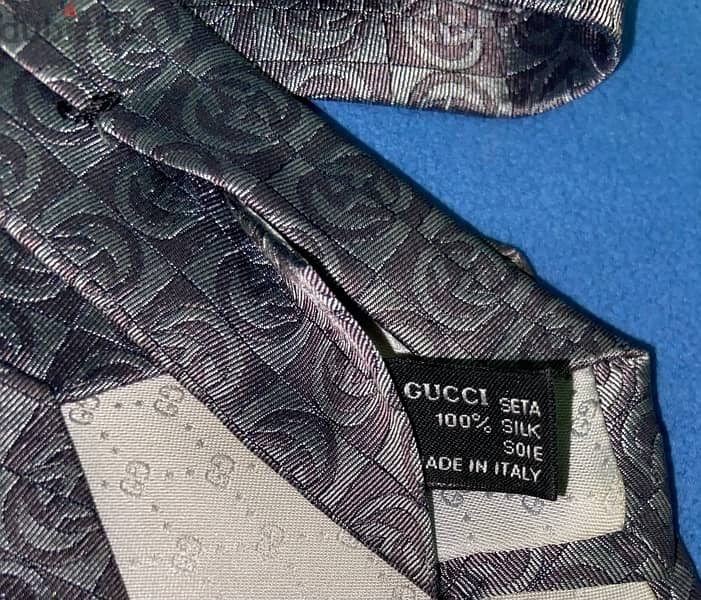 Vintage Gucci Monogram Silk Tie 2