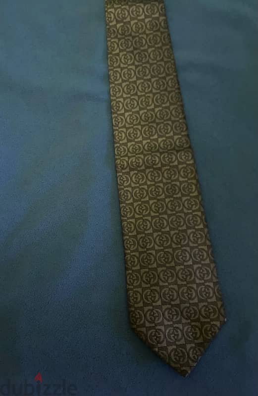 Vintage Gucci Monogram Silk Tie 4