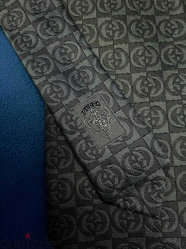 Vintage Gucci Monogram Silk Tie 6