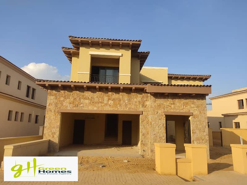 Villa for sale in Mivida in New Cairo, area 521 m, semi-finished 2