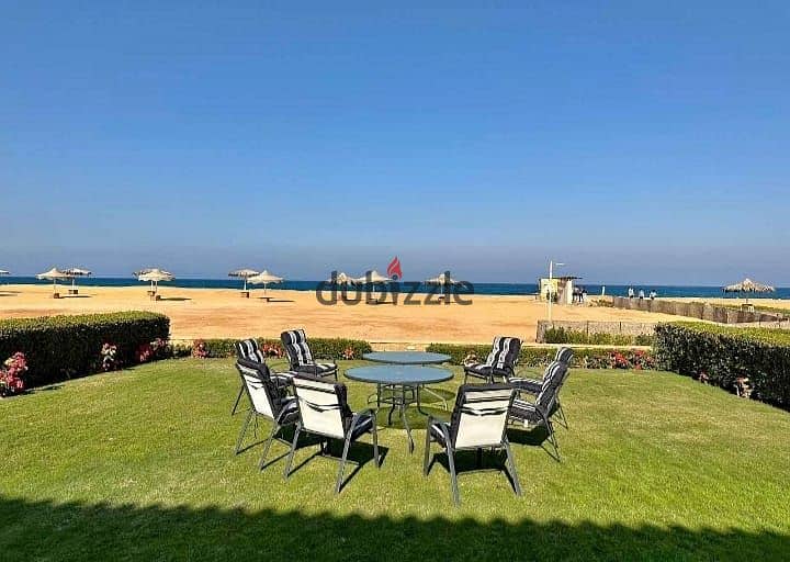 finished chalet with garden for sale ( first row on the sea ) telal ain sokhna minutes to porto , by 7Y installments 5