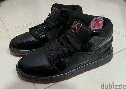 Nike air jordan high leather black with red - كوتشي نايكي اير جوردان