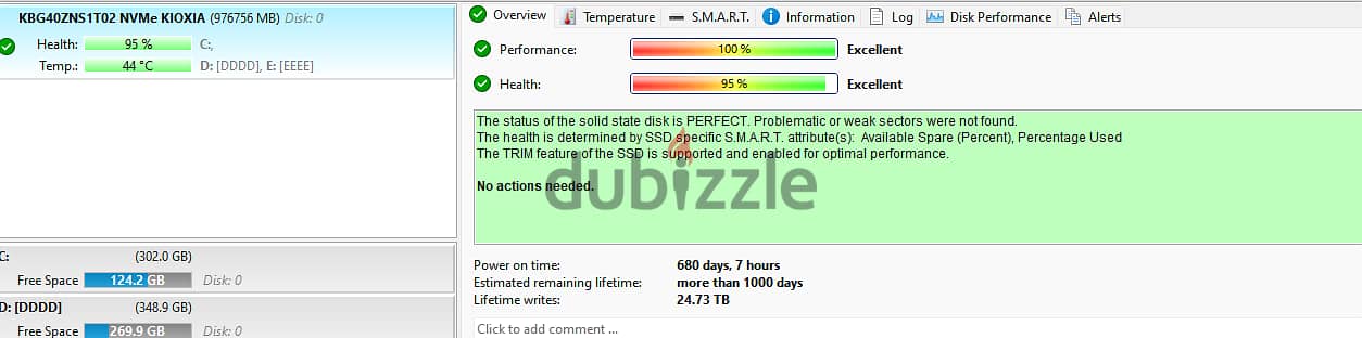 KBG40ZNS1T02 NVMe KIOXIA HARD DISK M2 1