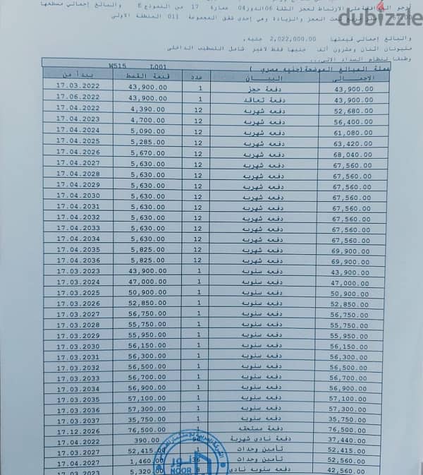 للبيع استوديو 67 متر في نور حجز افتتاح 2022 تقسيط على 15 سنه 1