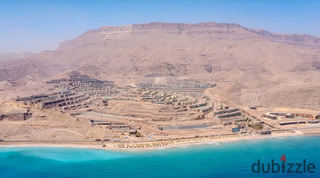 بدون مقدم شاليه للبيع في المونت جلالة العين السخنة IL Monte Galala متشطب صف اول علي اللاجون و Sea View 3