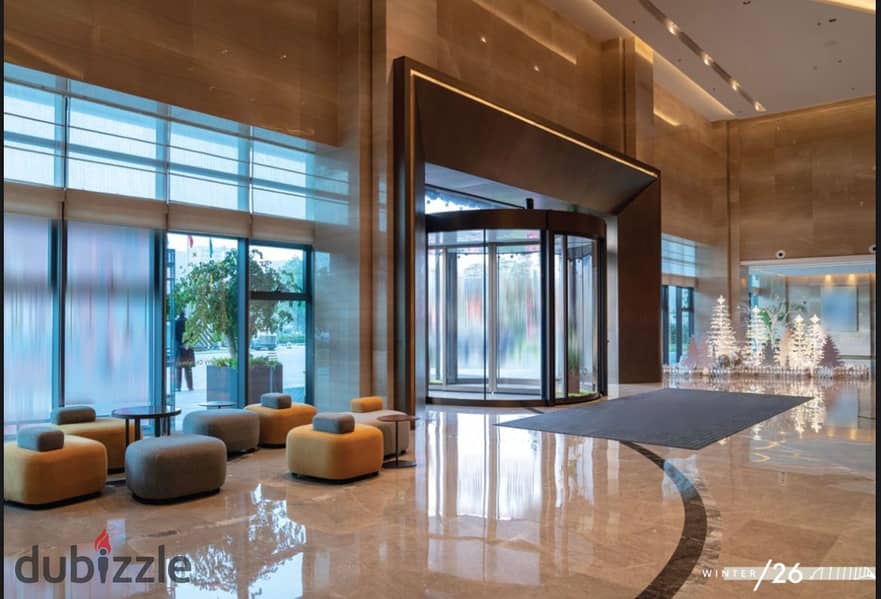 Live immediately in VILLAGE WEST, a penthouse with a landscape view, fully finished with air conditioners, in installments, in the heart of old Sheikh 9