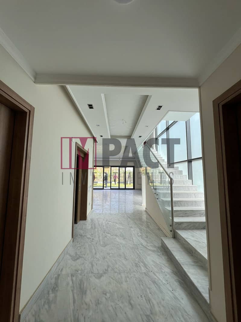 Detached villa for sale, area 420 square meters, land in Al Burouj Compound, immediate delivery, finished 20