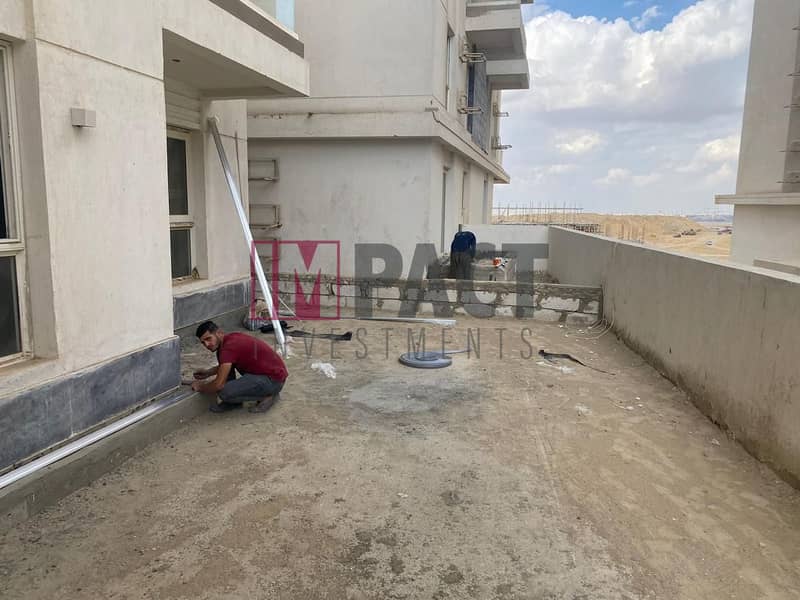 Apartment for sale, immediate delivery, Mountain view I city Club park, ground floor with garden, semi-finished, area 175 square meters, garden 72 squ 6