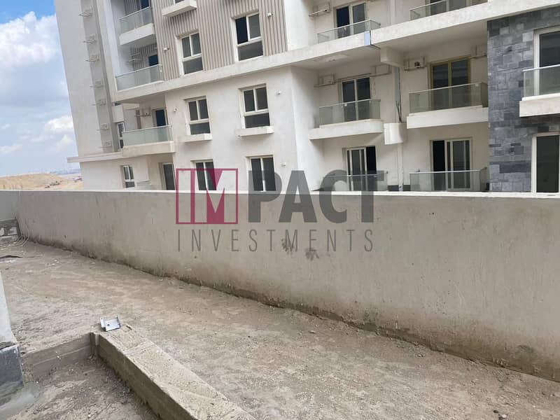 Apartment for sale, immediate delivery, Mountain view I city Club park, ground floor with garden, semi-finished, area 175 square meters, garden 72 squ 9