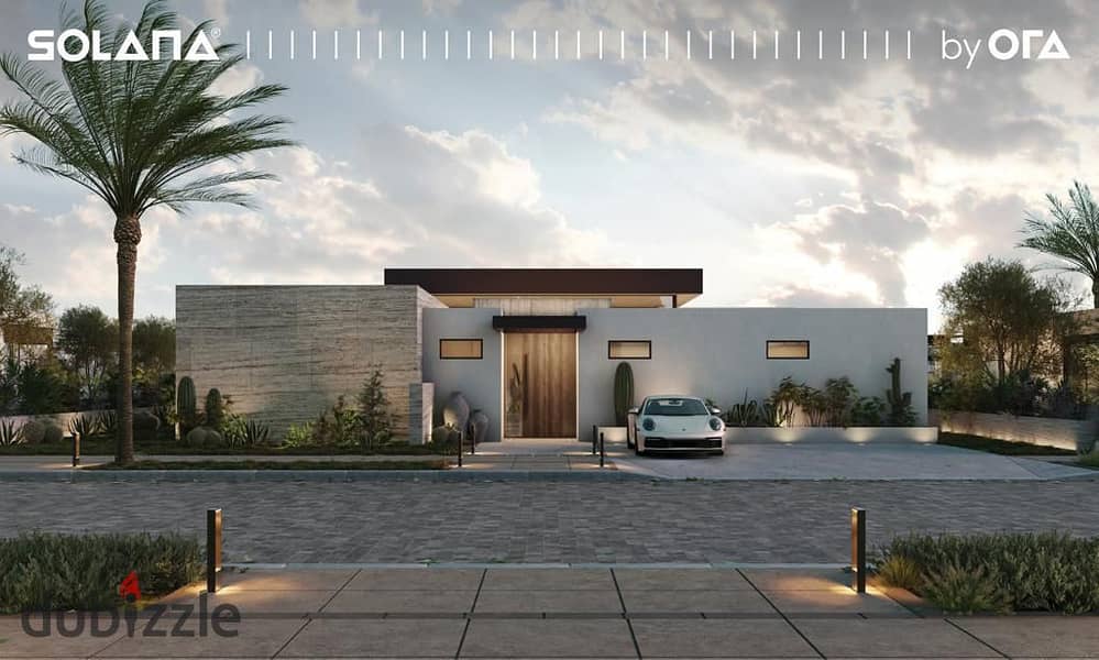 For sale, duplex, corner, 174 sqm, with garden, 85 sqm, view on the landscape, Solana Compound, New Sheikh Zayed City 15