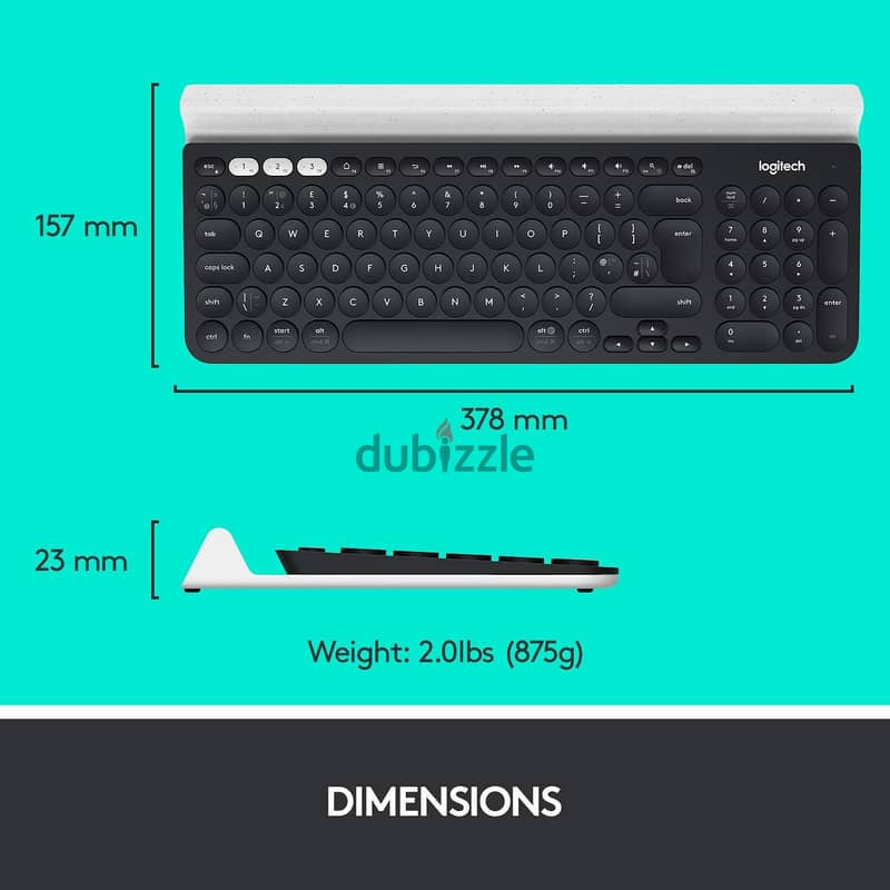 Logitech K780 Multi-Device Wireless Keyboard -كيبورد لوجيتك K780 7