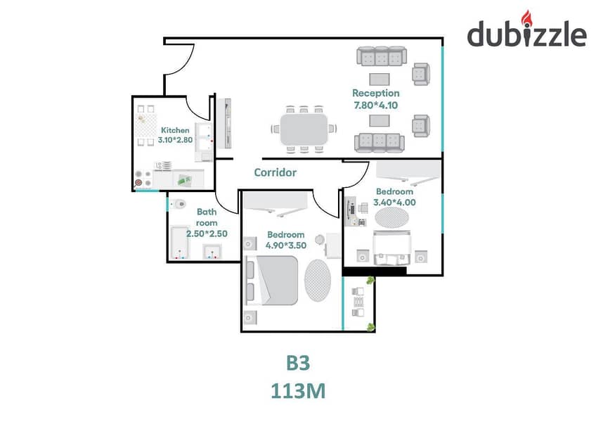 Apartment for sale 113 sqm (Saluga Elite) - 4