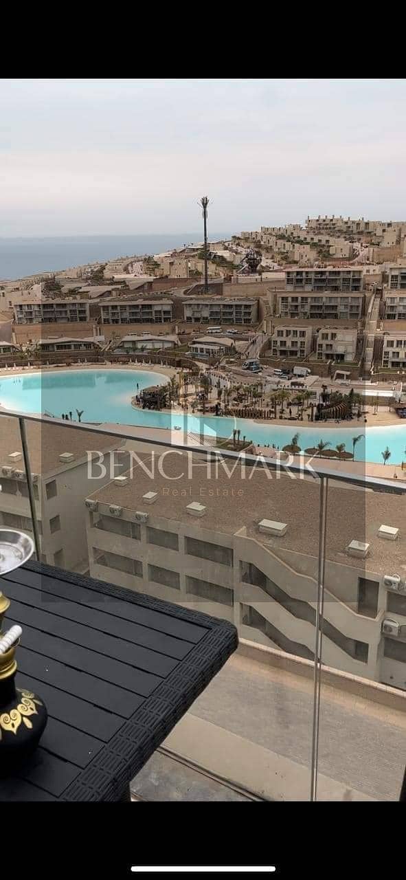 Chalet double view full sea and lagoon 2 bedrooms for sale in Ilmonte Galala village Ain Sokhna Tatweer Misr Company in installments over 10 years 4