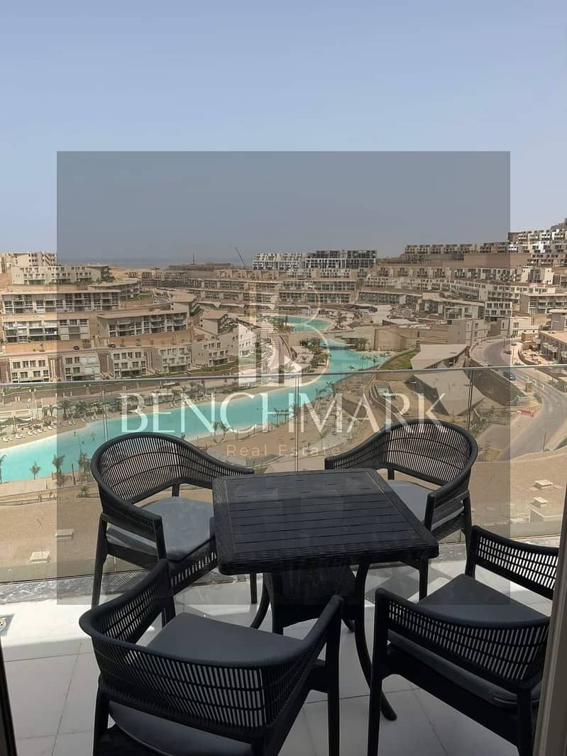 Chalet double view full sea and lagoon 2 bedrooms for sale in Ilmonte Galala village Ain Sokhna Tatweer Misr Company in installments over 10 years 5