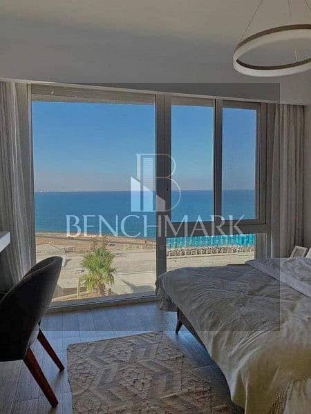 Chalet double view full sea and lagoon 2 bedrooms for sale in Ilmonte Galala village Ain Sokhna Tatweer Misr Company in installments over 10 years 11