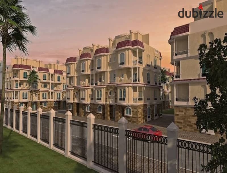 Duplex for immediate delivery, 272 sqm + 80 sqm garden, located in the heart of 6th of October City, next to Al-Said Club and behind Mall of Arabia 11