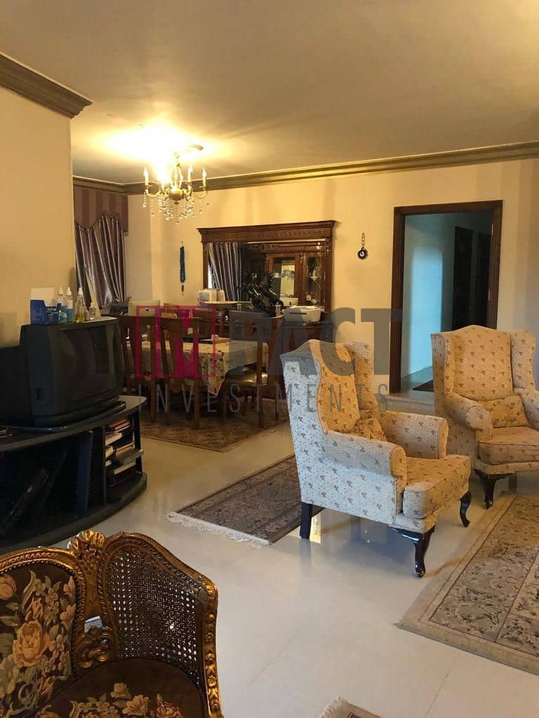 Apartment for sale, ground floor, 200 square meters, with a 60-meter garden, in Al Narges Villas, fully finished, immediate delivery 2