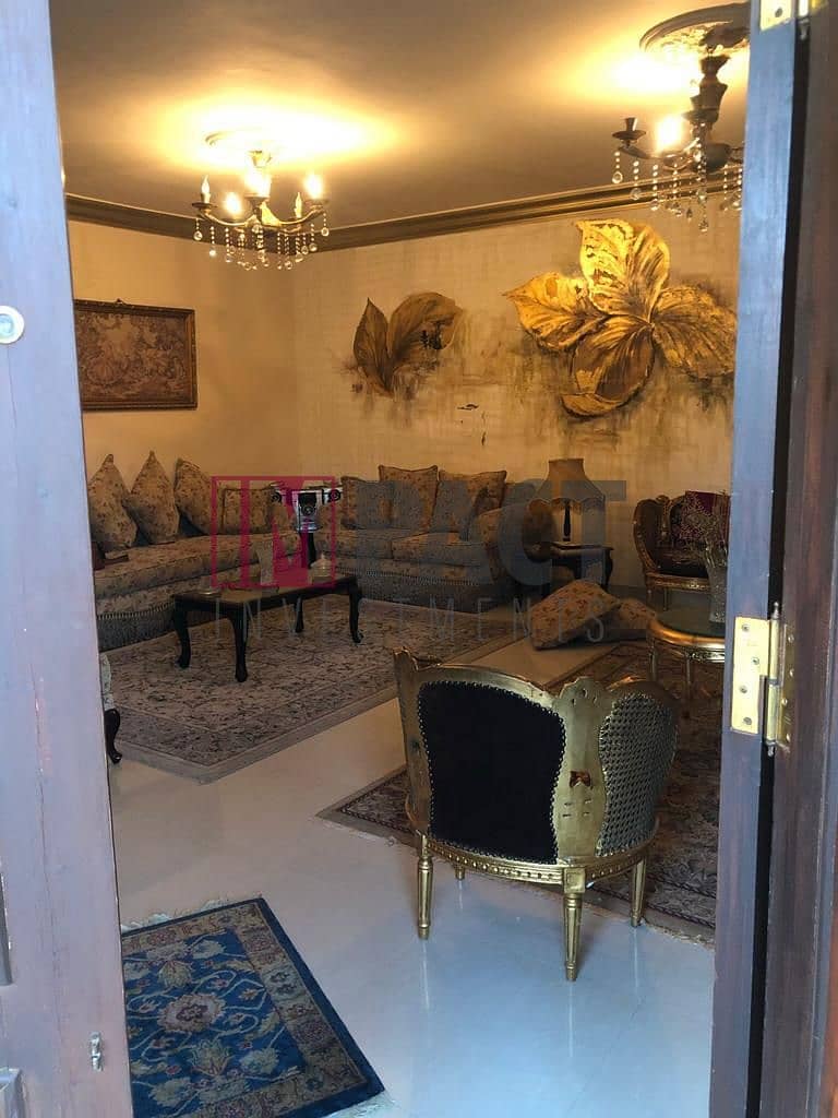 Apartment for sale, ground floor, 200 square meters, with a 60-meter garden, in Al Narges Villas, fully finished, immediate delivery 14