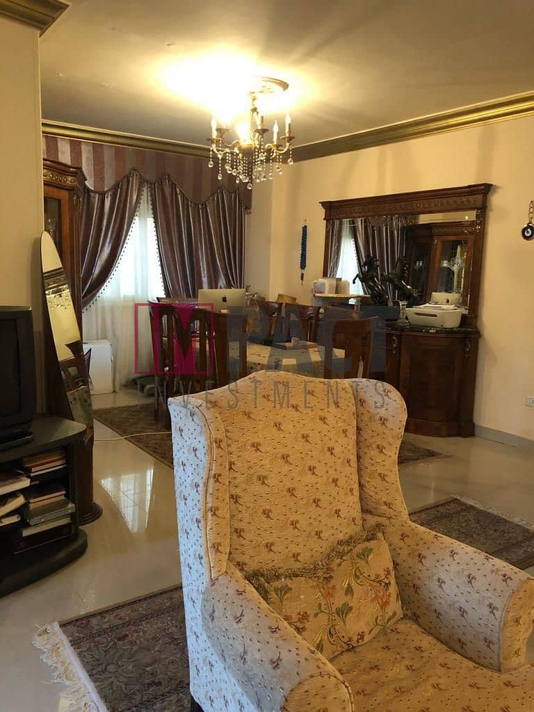 Apartment for sale, ground floor, 200 square meters, with a 60-meter garden, in Al Narges Villas, fully finished, immediate delivery 20