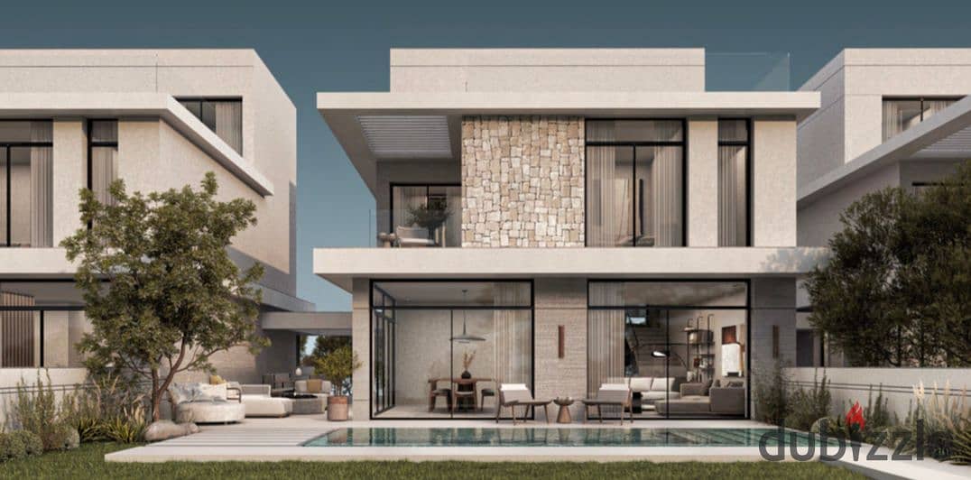 Live in a villa with a private swimming pool, in installments over 9 years, in a prime location in Sheikh Zayed, next to SODIC, in HILLS OF ONE 9