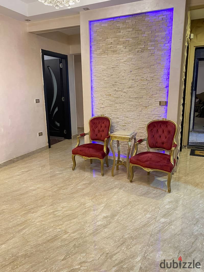 For rent furnished apartment in Dokki Al-Masaha Square modern furniture fully ac’s ninth floor for long periods only 2