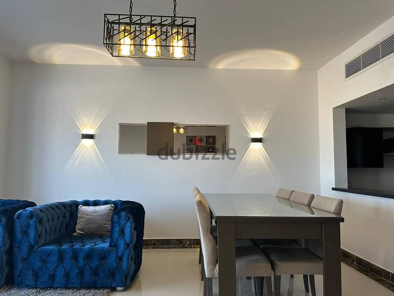 Duplex مفروشه بالتكيفات للايجار في بورتو نيو كايرو porto new cairo 1