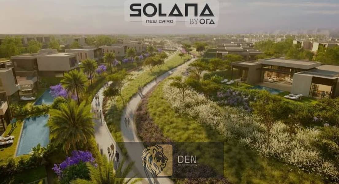 تاون هاوس ميديل للبيع تشطيب كامل بلوكيشن مميز في كمبوند سولانا إيست_ Solana East New Cairo 10