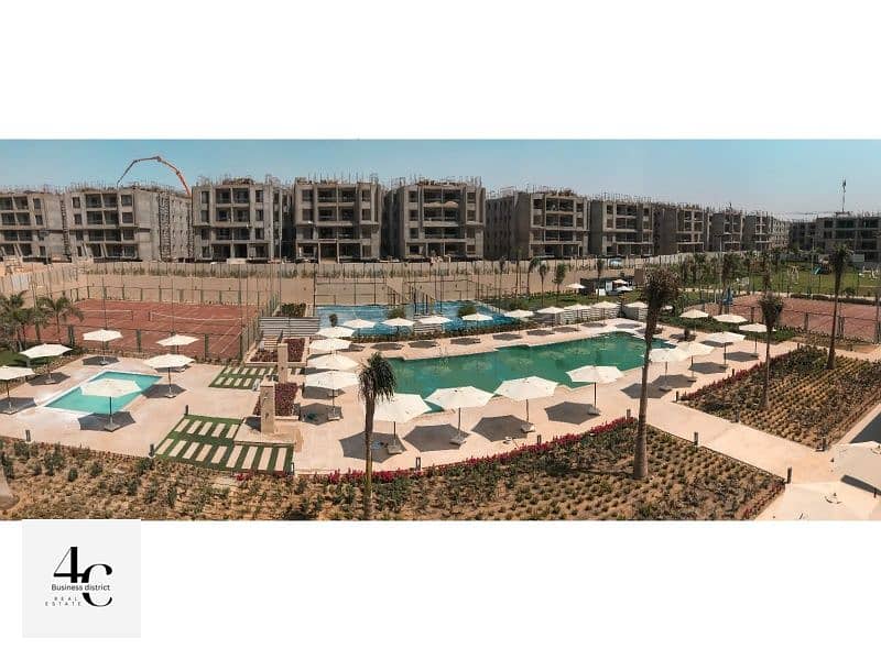 Apartment 130m for sale finished with air conditioners with installments at the lowest price view Landscape prime location In Al Marasem Fifth Square 1