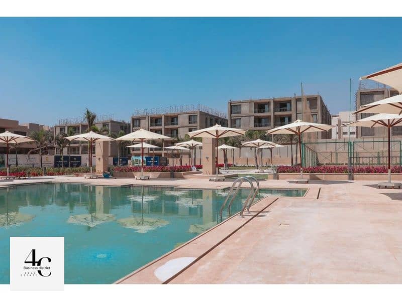 Apartment 130m for sale finished with air conditioners with installments at the lowest price view Landscape prime location In Al Marasem Fifth Square 2