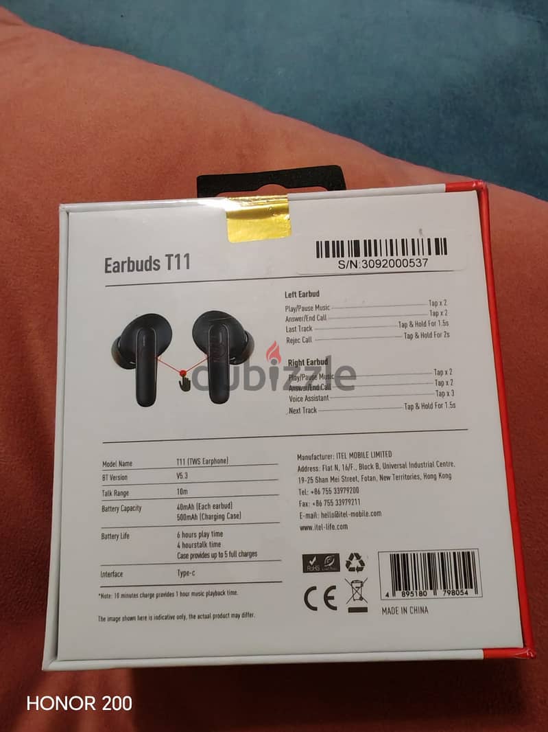 سماعه itel EarBuds t11 4