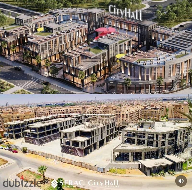 للبيع محل تجاري 92 متر موقع حيوي ممتاز جدا بمقدم 10% فقط في سيتي هول التجمع الخامس Mall City Hall New Cairo شارع التسعين الشمالي 1