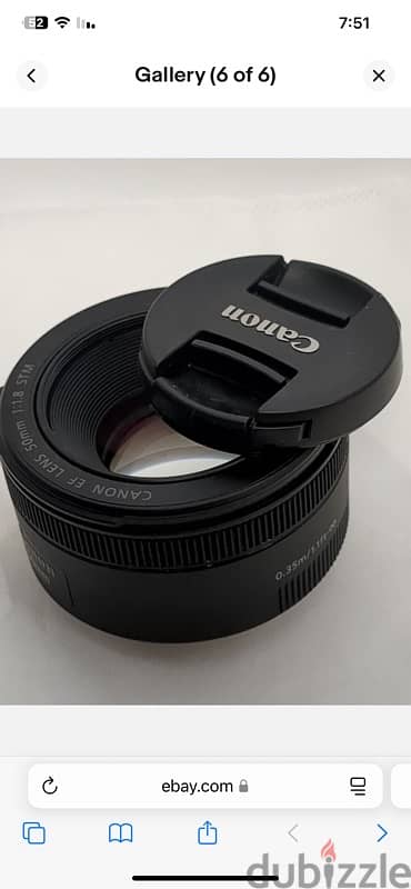 ‏Canon EF 50mm f/1.8 STM Lens 1