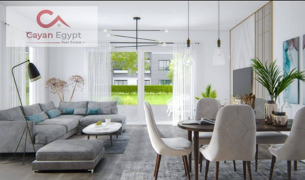 Apartment for sale in Kayan, Sheikh Zayed Compound, 125m, super deluxe finishing, delivery soon, in installments 5